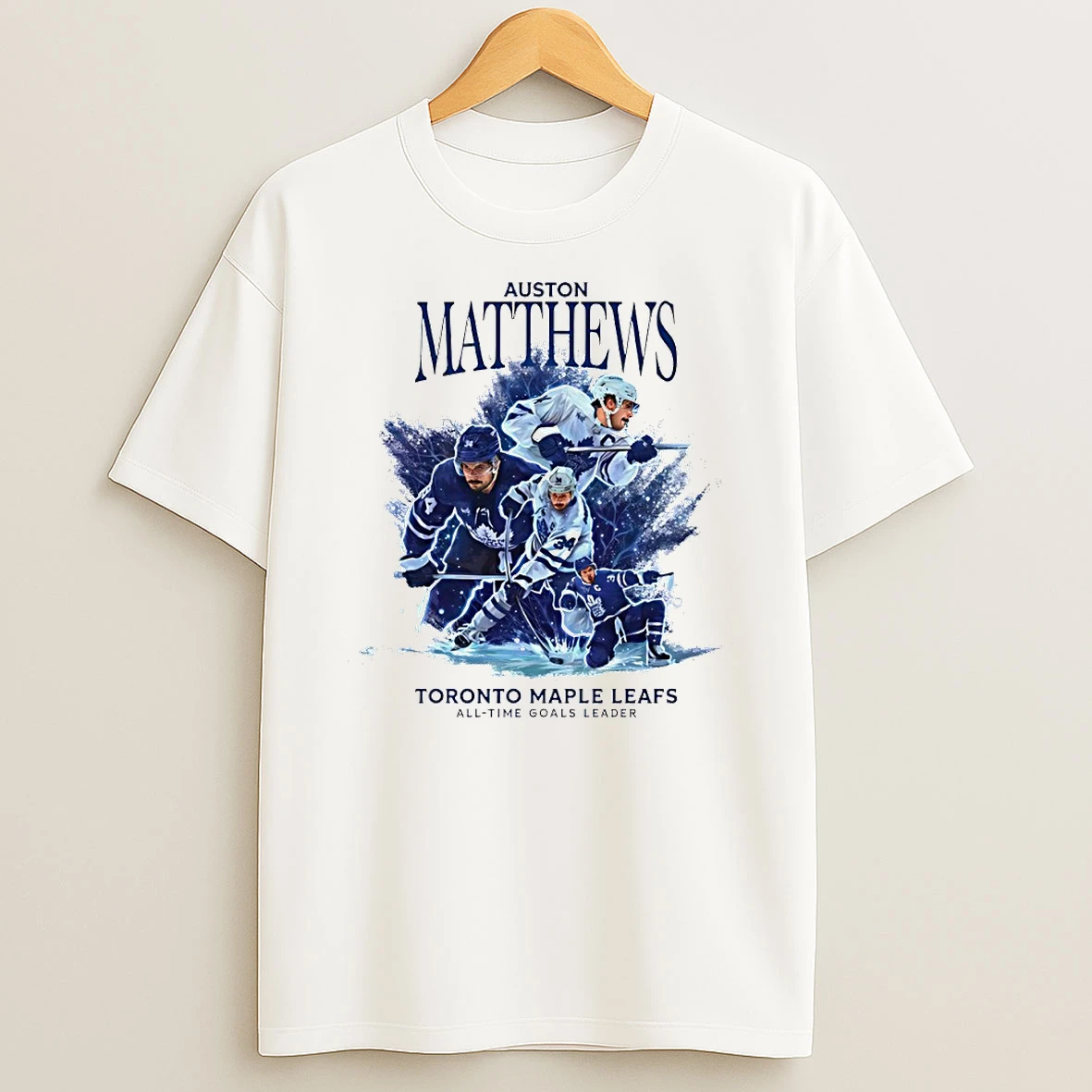 Auston Matthews Toronto Maple Leafs All Time Goals Leader 2025 Circle T Shirt