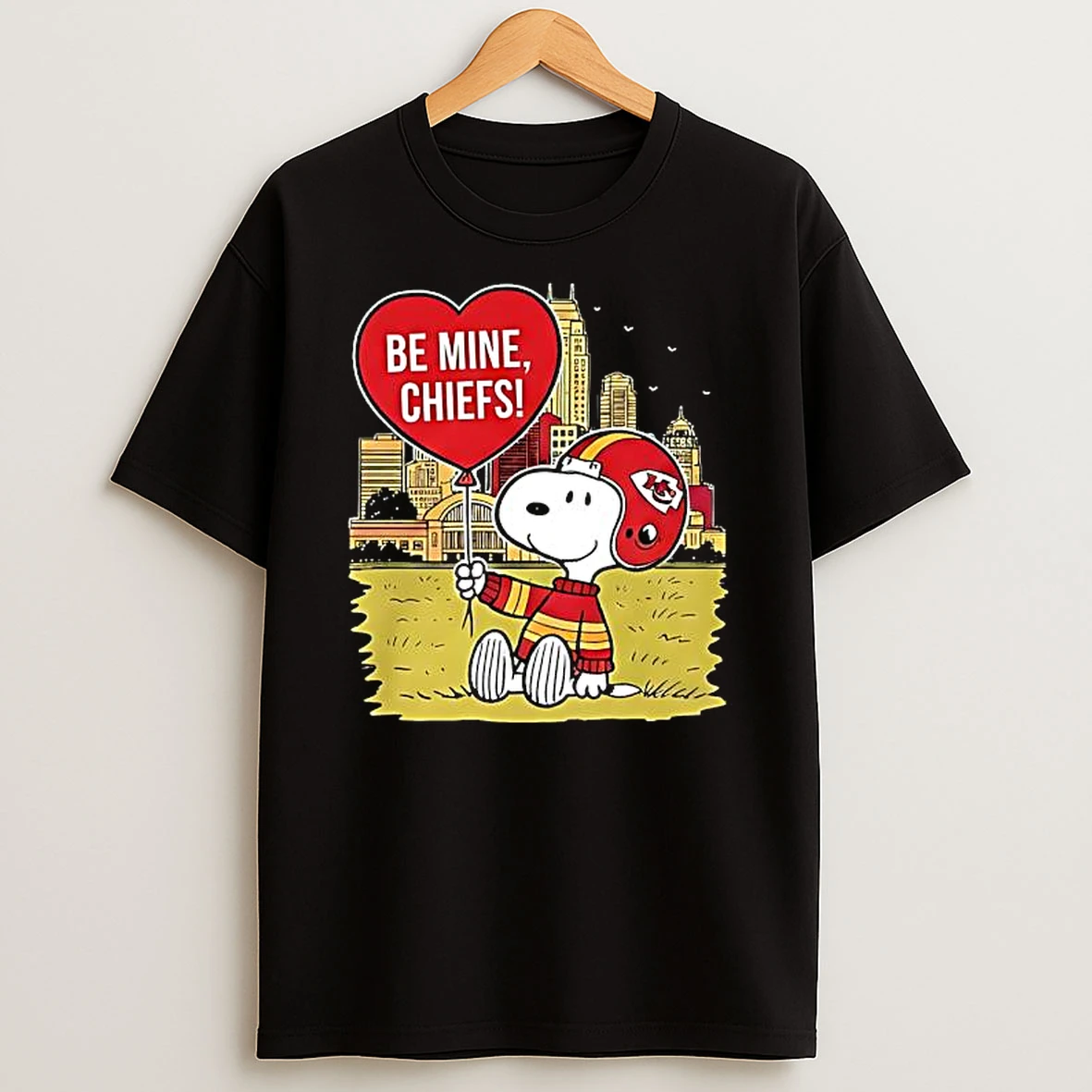 Awesome Kansas City Chiefs X Snoopy Cartoon Valentine 2026 T Shirt