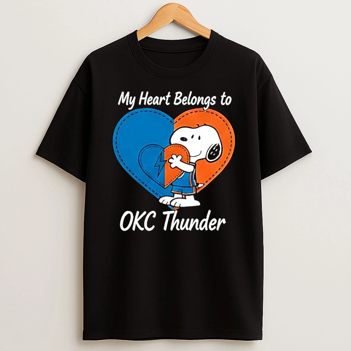 Awesome Oklahoma City Thunder X Snoopy Cartoon Valentine 2026 T Shirt