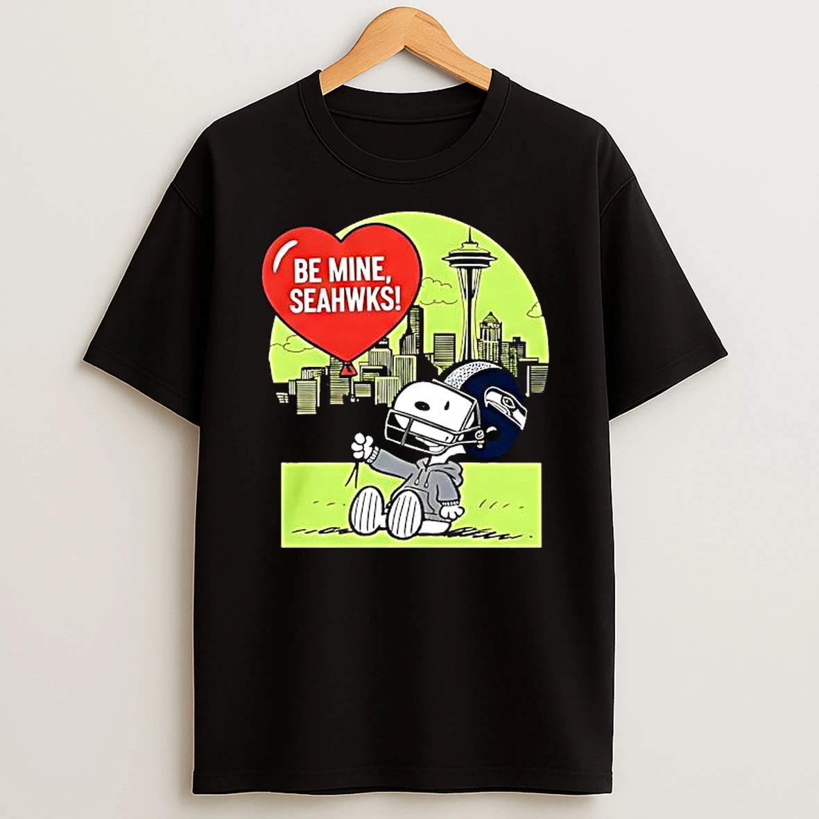 Awesome Seattle Seahawks X Snoopy Cartoon Valentine 2026 T Shirt