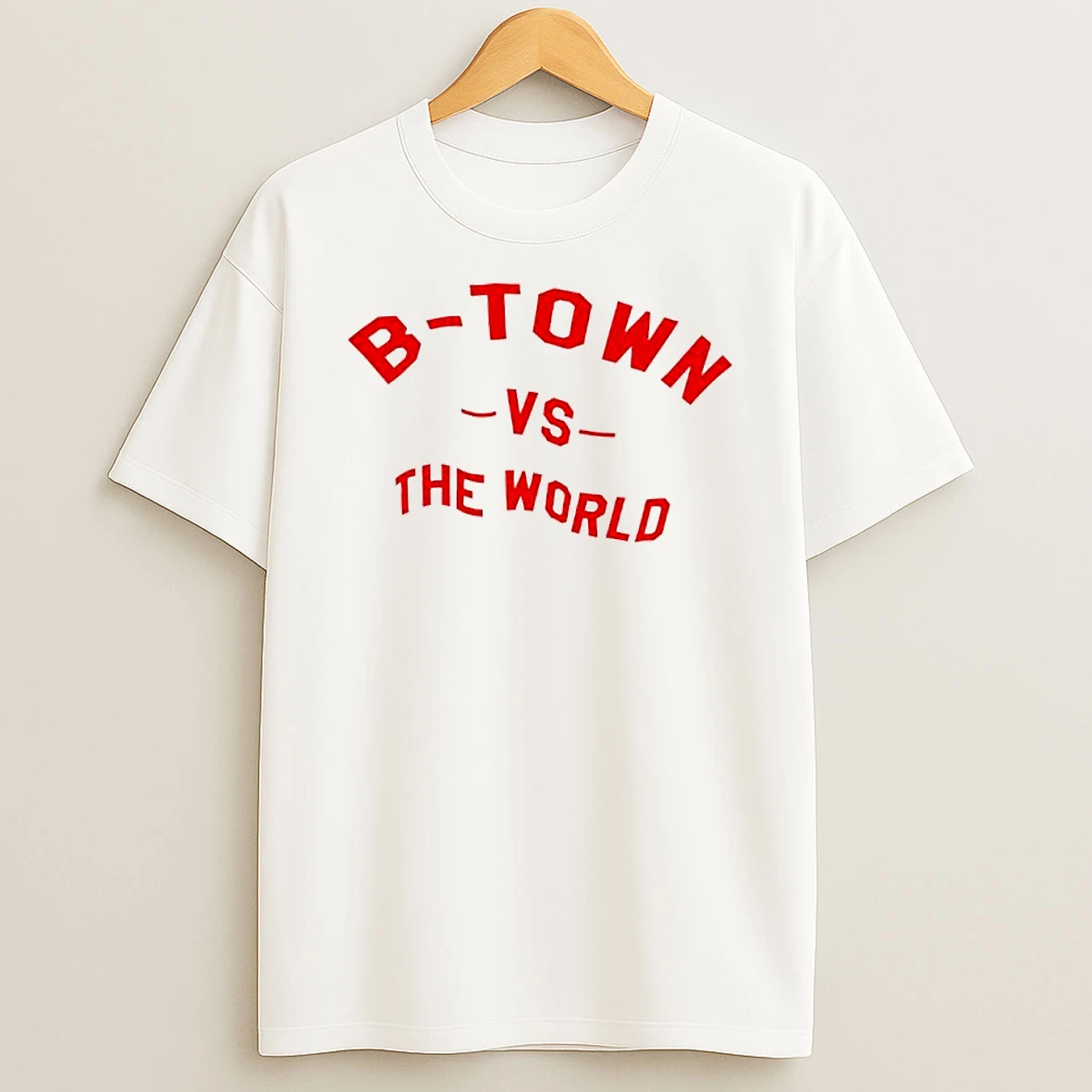 B Town Vs The World Bloomington White Vs The World T Shirt