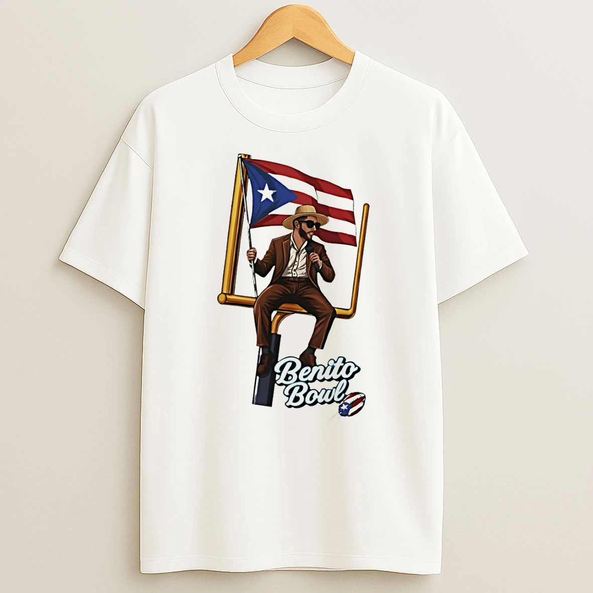 Bad Bunny Benito Bowl Puerto Rican Football Halftime Show Flag T Shirt