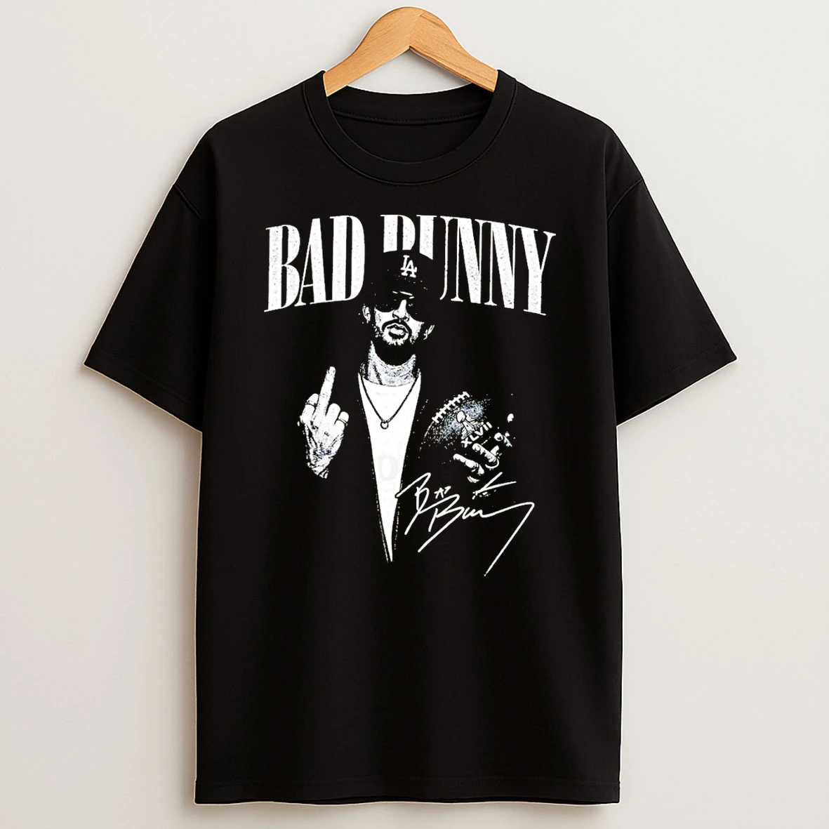 Bad Bunny Middle Finger Bowl 2026 Halftime Show Signature T Shirt
