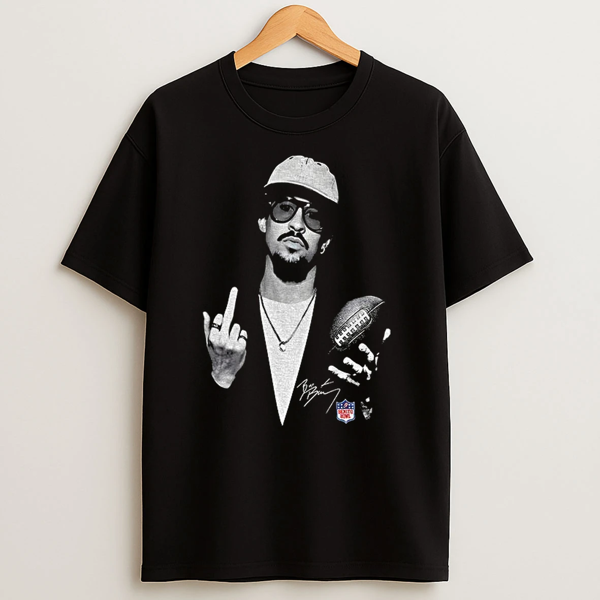 Bad Bunny Puerto Rico Super Bowl Lix Signature Nfl Football T Shirt