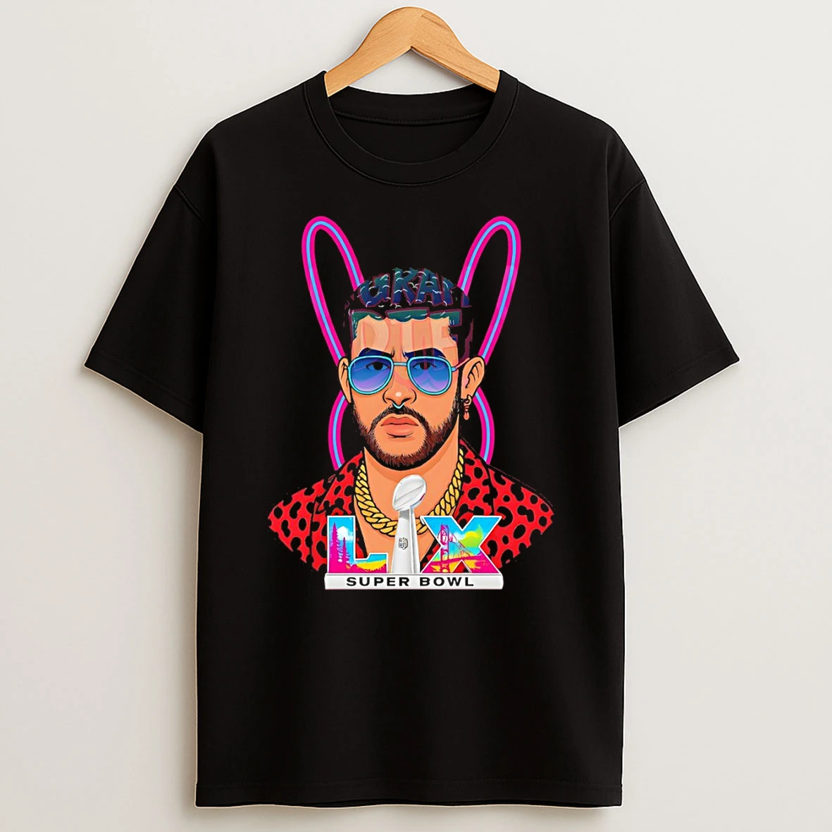 Bad Bunny Super Bowl Boricua Lix Art Puerto Rican Pride Graphic T Shirt