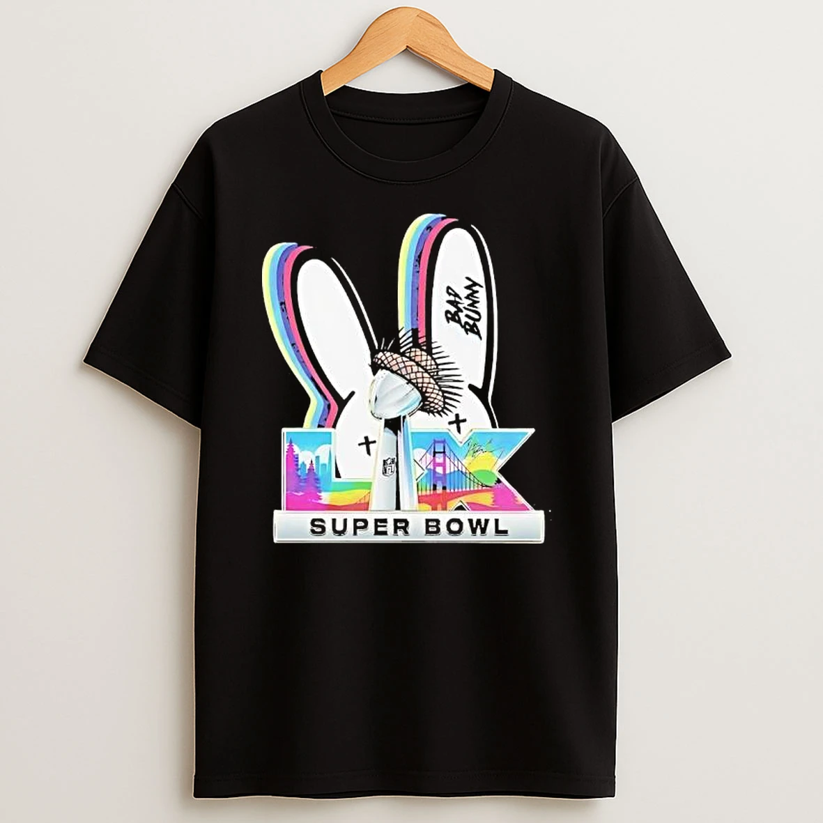 Bad Bunny Super Bowl Graphic Logo Custom T Shirt
