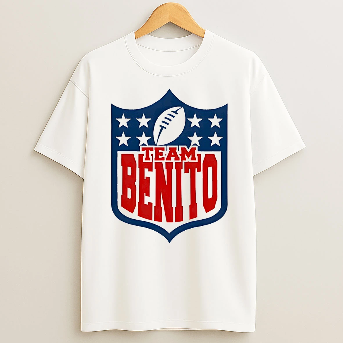 Bad Bunny Team Benito Football Shield Nfl Football Logo T Shirt
