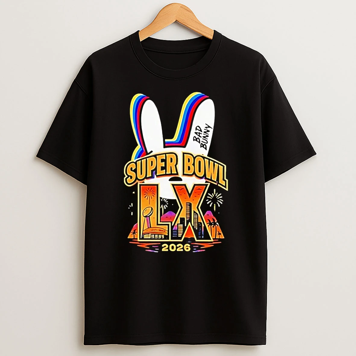 Bad Bunny X Super Bowl Lx 2026 Skyline T Shirt