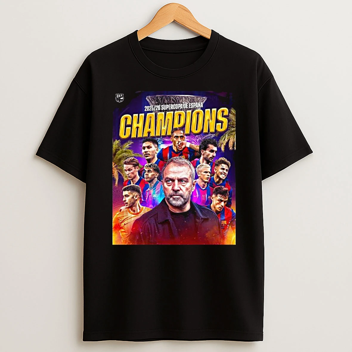 Barcelona Fc 2025 2026 Supercopa De Espana Champions T Shirt