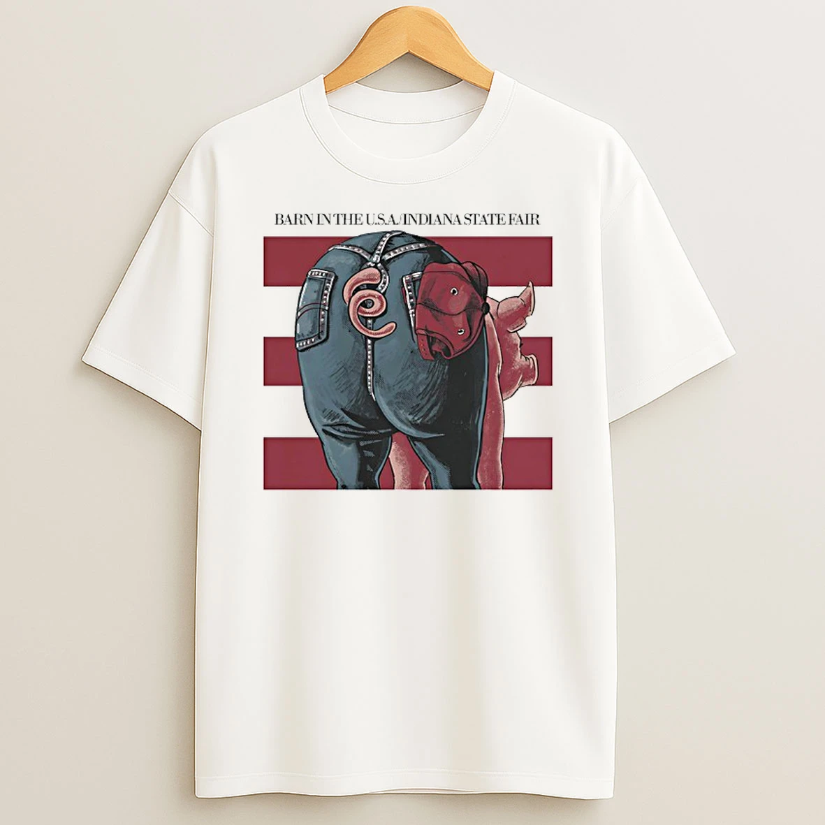 Barn In The Usa Indiana State Fair Pig T Shirt