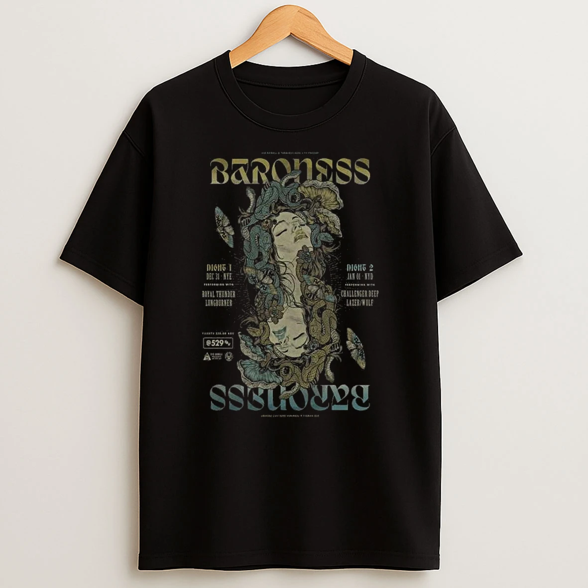 Baroness December 31 And Jan 1 2026 Royal Thunder Lungburner T Shirt