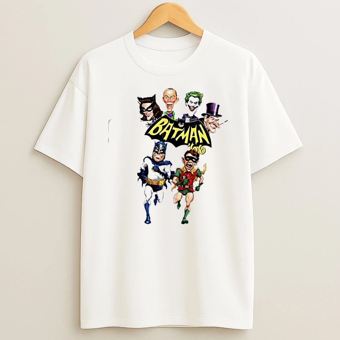 Batman 66 Caricature Vintage T Shirt