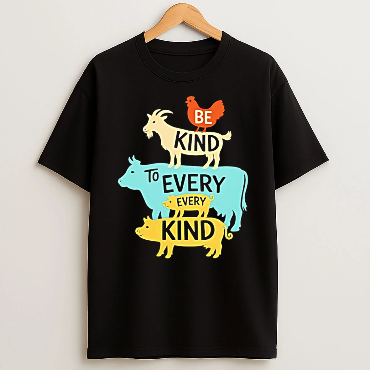Be Kind To Every Kind Animals Farm Graphic T Shirt