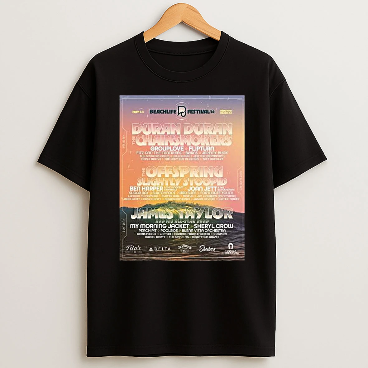 Beachlife Festival 2026 Full Lineup In Redondo Beach California From May 1 To 3 2026 T Shirt