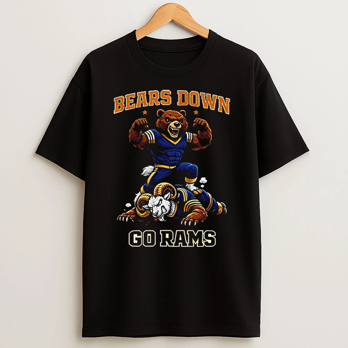 Bears Down Go Rams Chicago Bears Beat Los Angeles Rams Football Nfl 2026 T Shirt