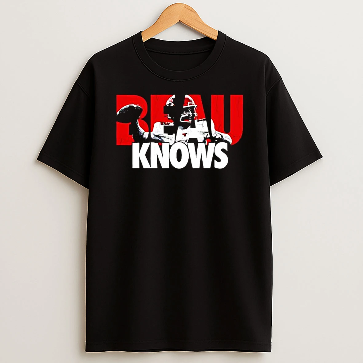 Beau Knows Football Player Graphic T Shirt