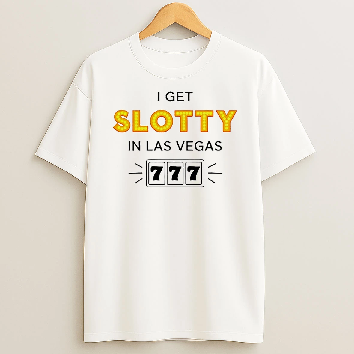 Beautiful Wedding I Get Slotty In Las Vegas 777 Circle T Shirt