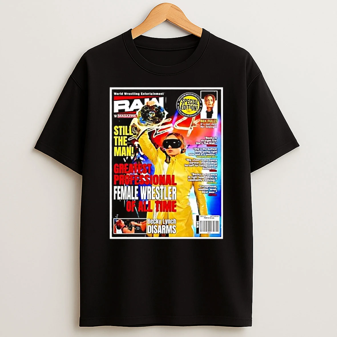 Becky Lynch Magazine Greatest Professional Female Wrestler Of All Time T Shirt