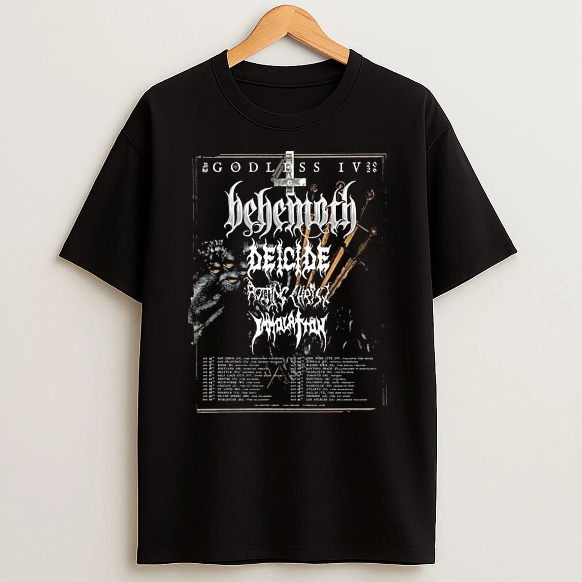 Behemoth The Godless Iv 2026 Tour North America City Dates T Shirt