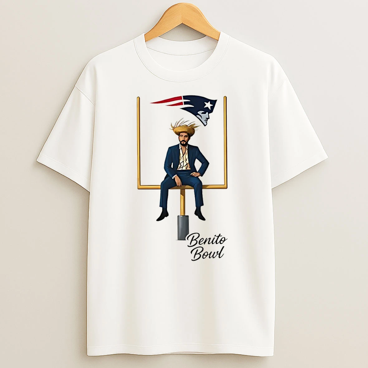 Benito Bad Bunny New England Patriots Football Super Bowl 2026 T Shirt