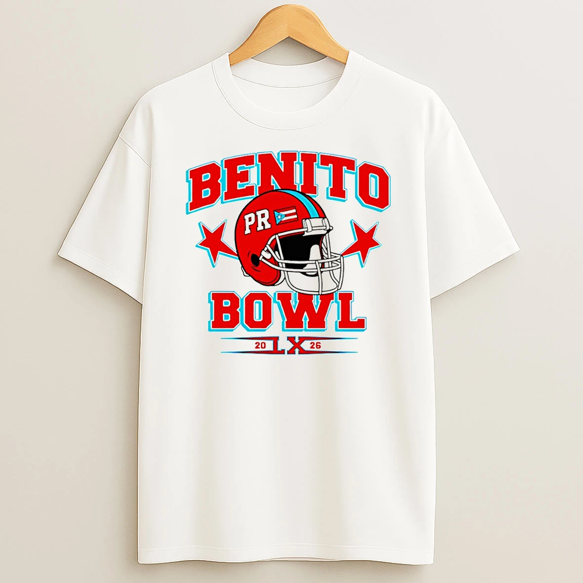 Benito Bowl Lx 2026 Bunny Puerto Rico Football Helmet T Shirt