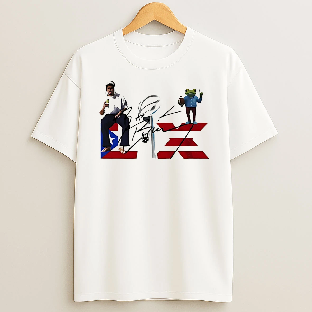 Benito Bowl Super Bowl Lix Bad Bunny Signature T Shirt