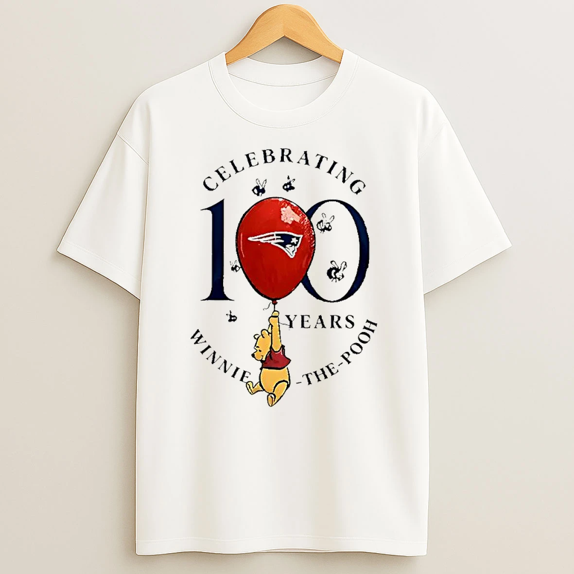 Best New England Patriots X Winnie The Pooh 100th Anniversary T Shirt