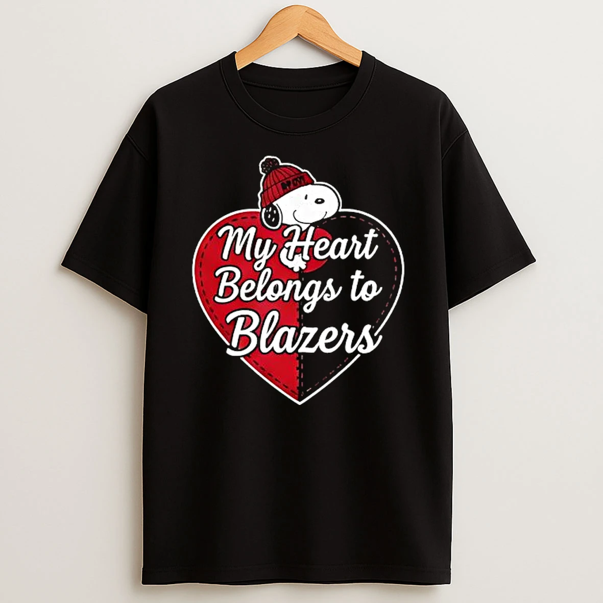 Best Portland Trail Blazers X Snoopy Cartoon Valentine 2026 T Shirt