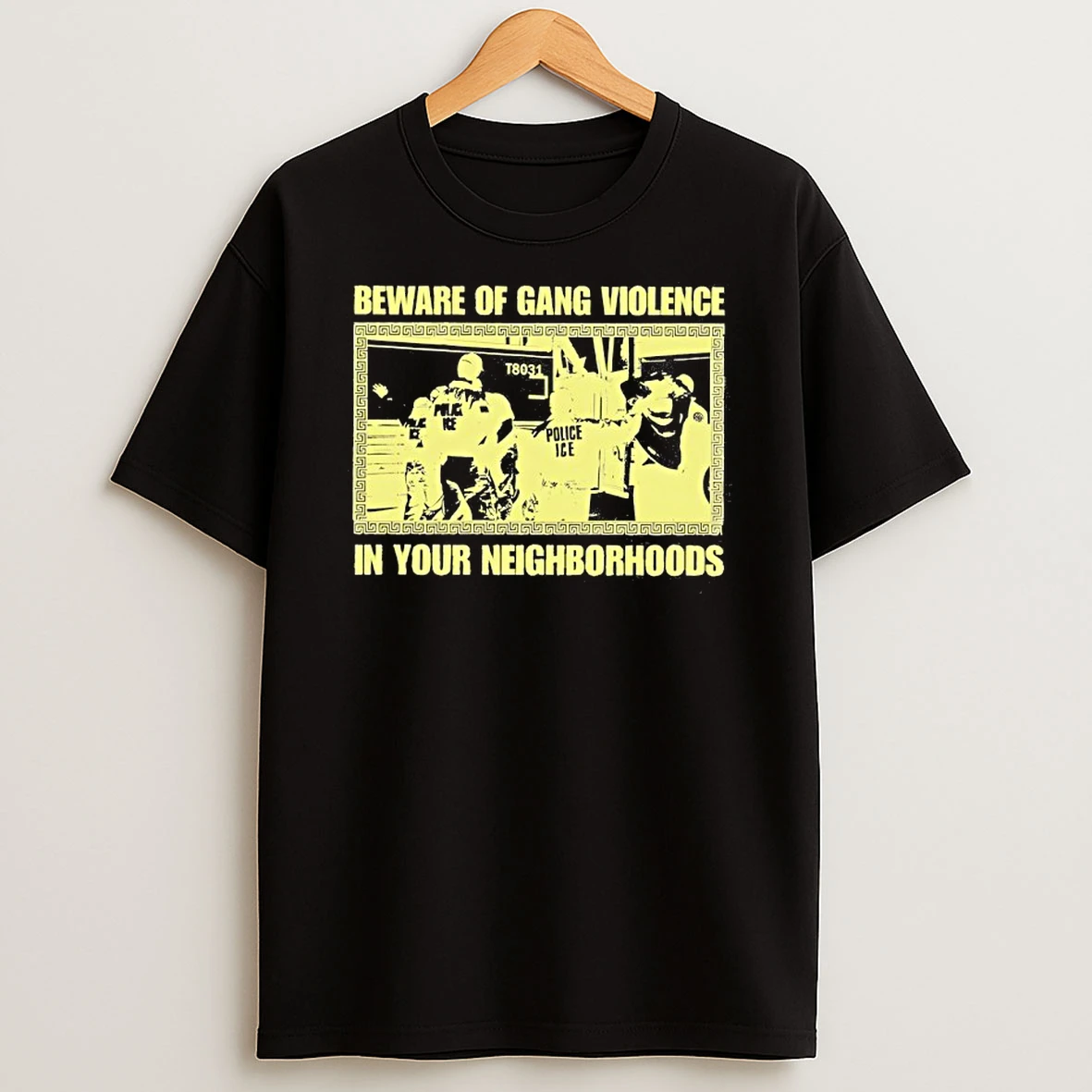 Beware Of Gang Violence In Your Neighborhood Anti Ice T Shirt