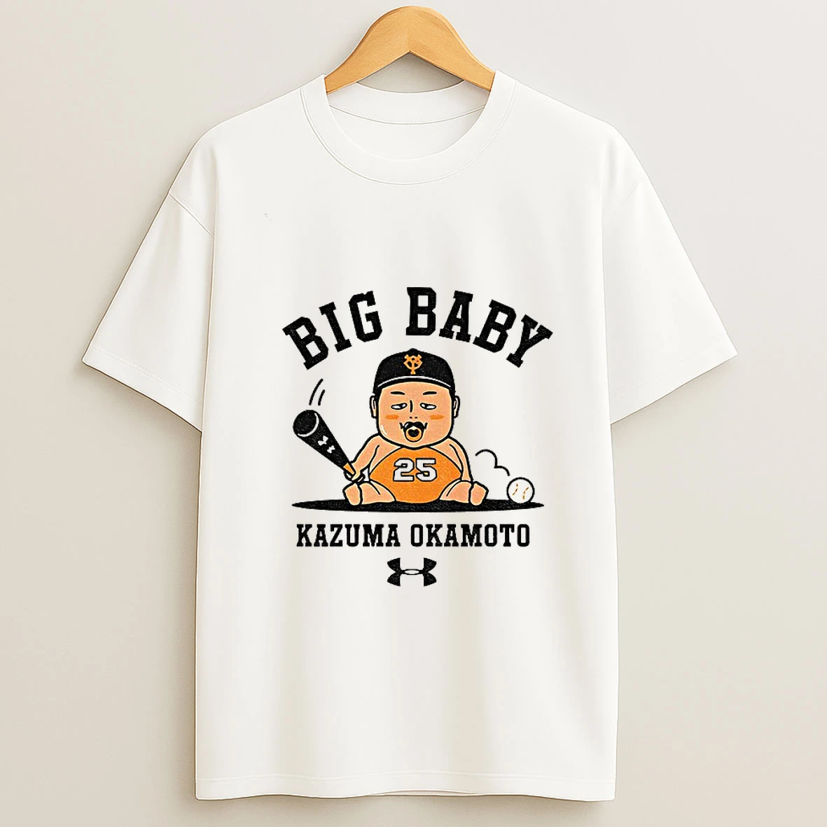Big Baby Kazuma Okamoto 25 Toronto Blue Jays Baseball Caricature T Shirt