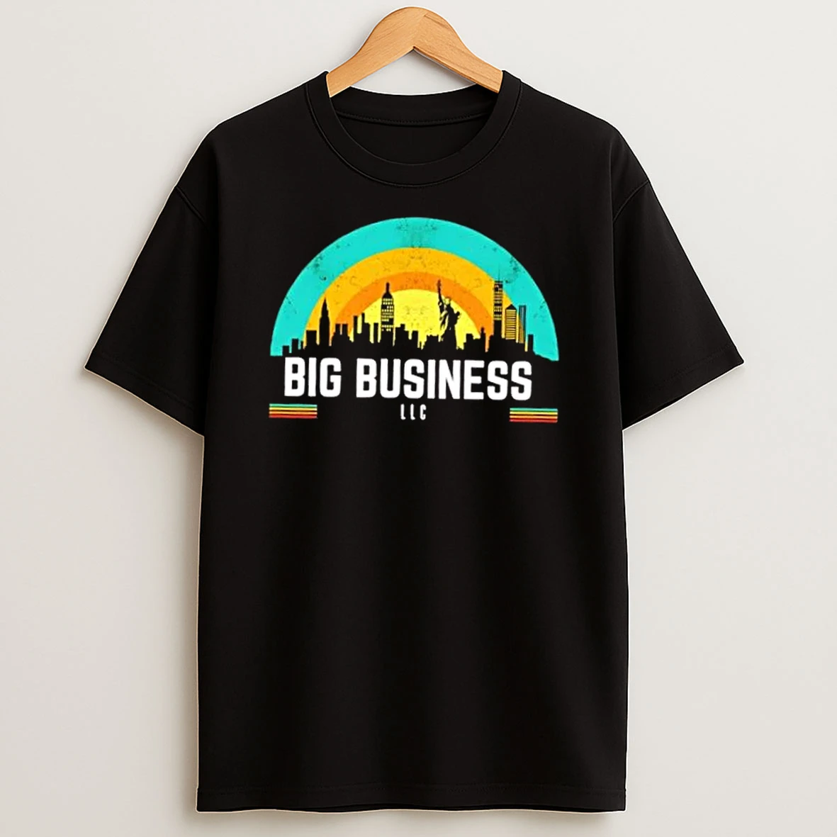 Big Business Corp Business For All City Skyline Vintage T Shirt