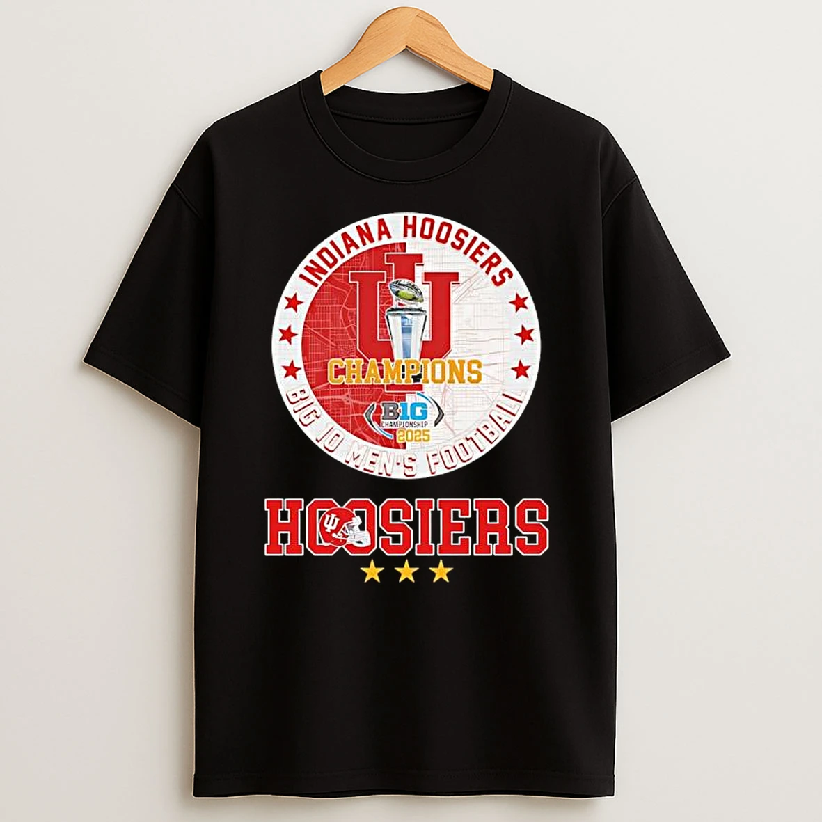 Big Mens Football Indiana Hoosiers 2025 Logo T Shirt