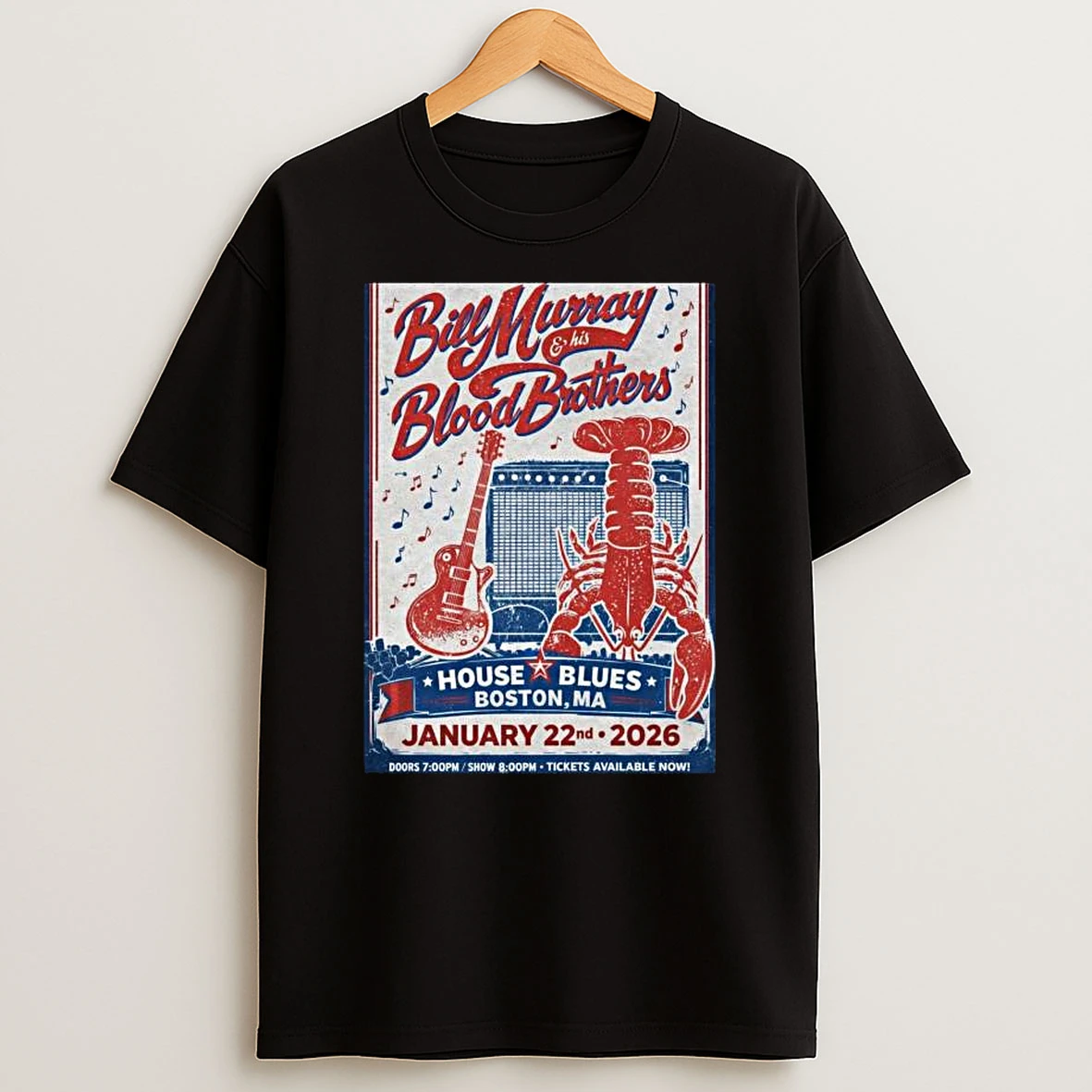 Bill Murray His Blood Brothers Jan 22 2026 Boston Ma T Shirt