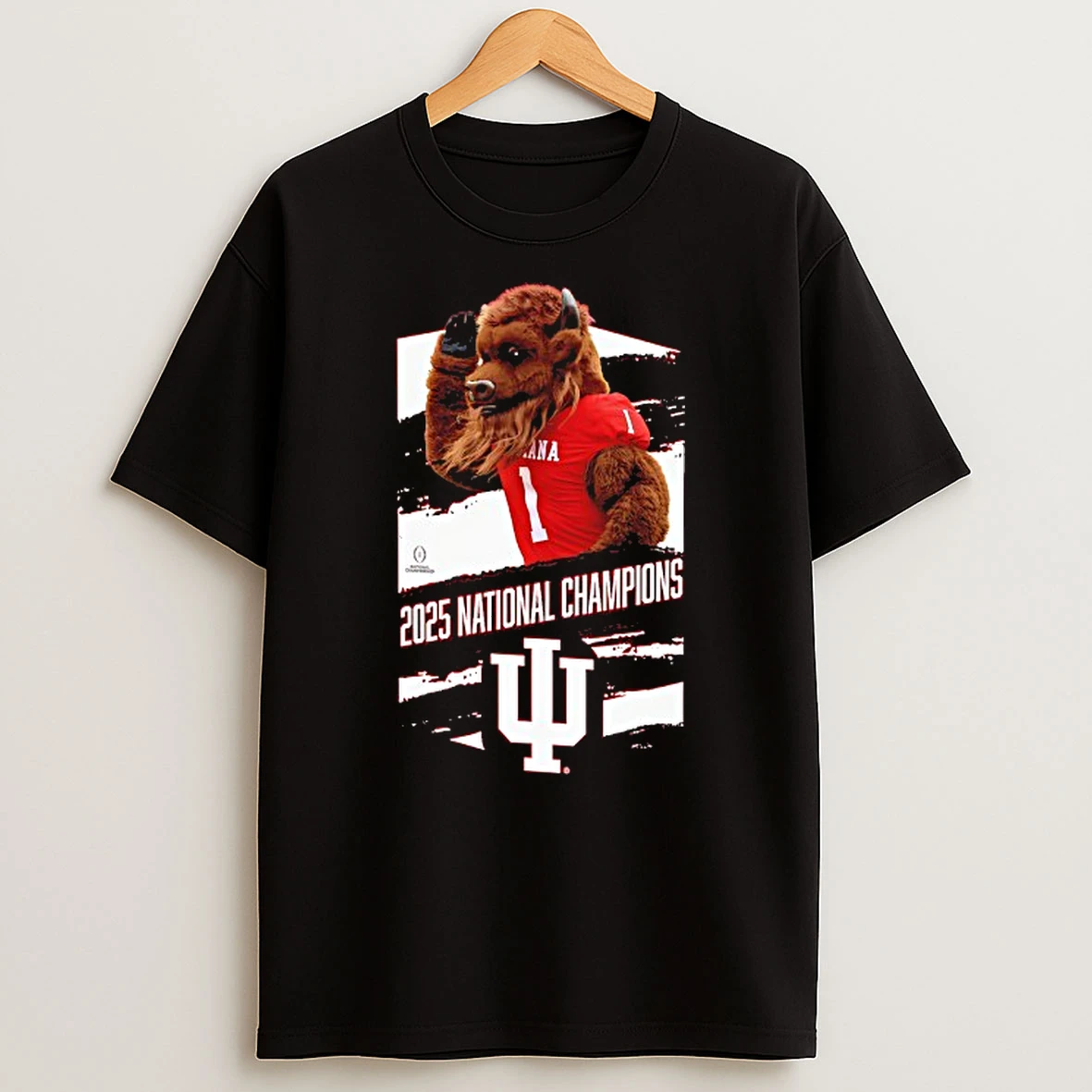 Bison Indiana Hoosiers College Football Playoff 2025 National Champions Mascot T Shirt