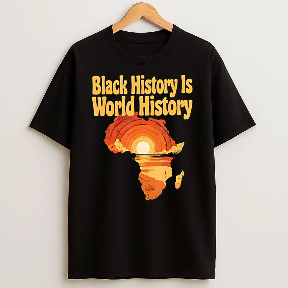 Black History Is World History African Map Pride Heritage T Shirt