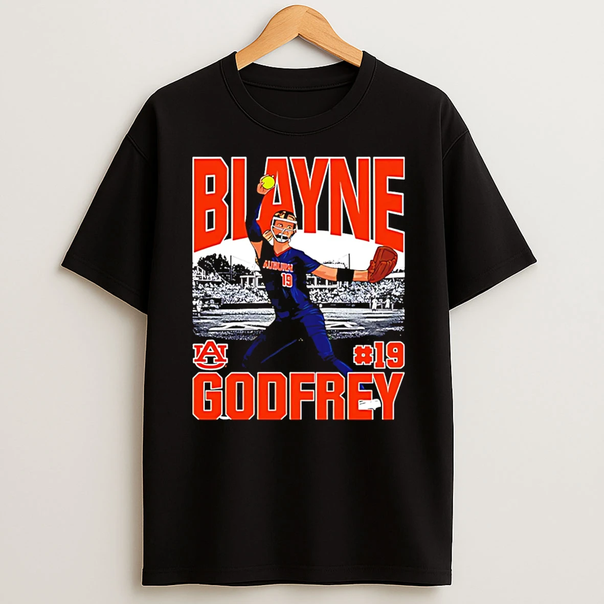 Blayne Godfrey Auburn Softball Ncaa Legends Player Collage T Shirt