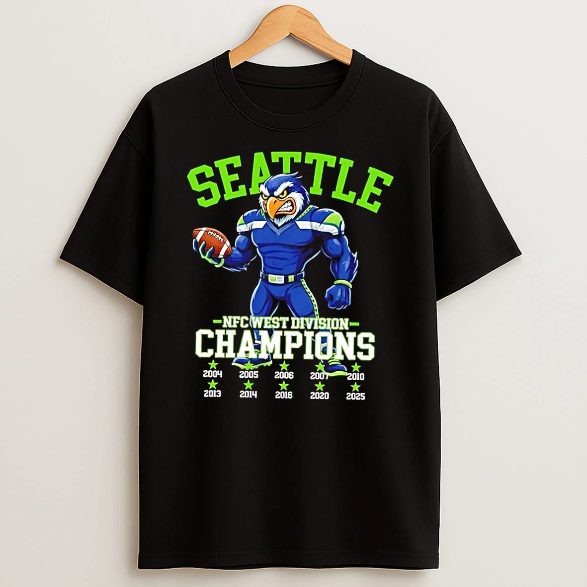 Blitz Seattle Seahawks Football Nfc West Division Champions Game Day 2004 2025 T Shirt