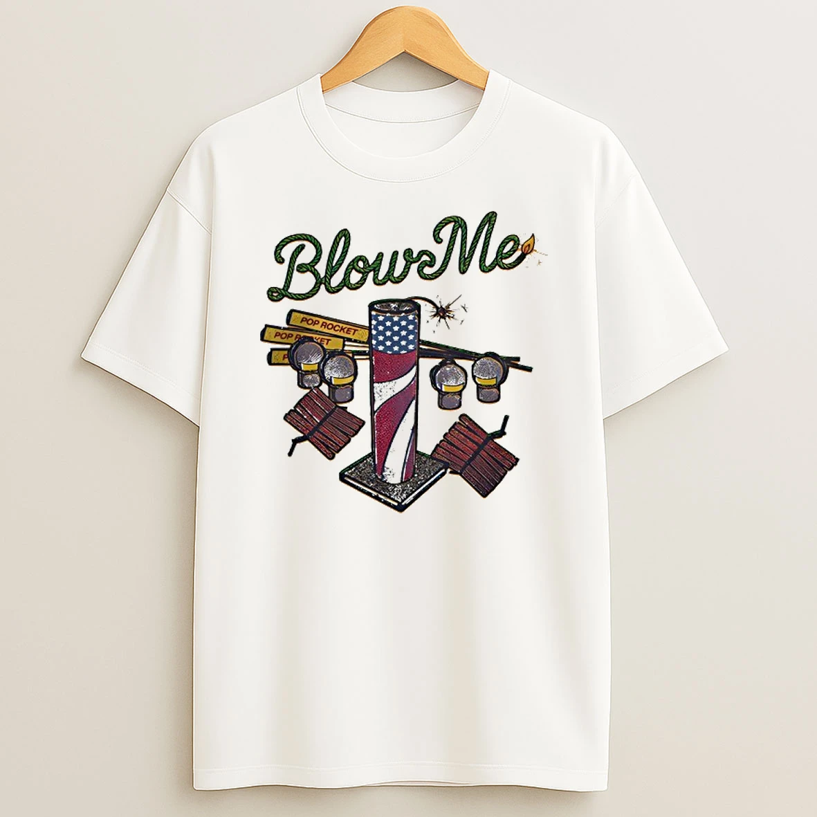 Blow Me 4th Of July Fireworks Pop Rocket T Shirt