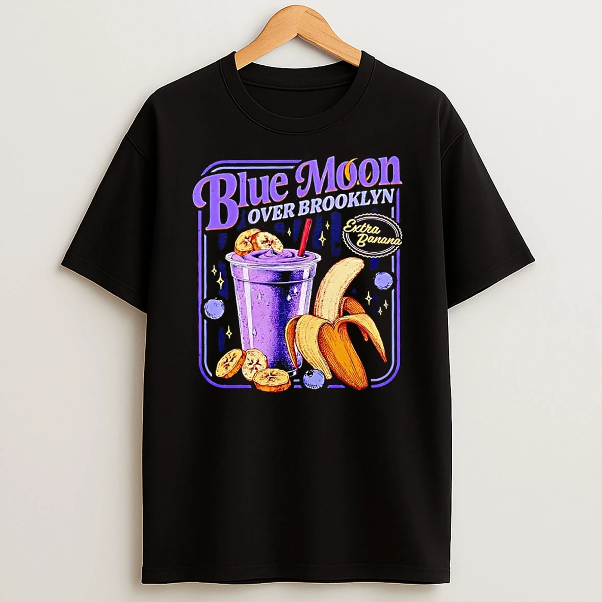 Blue Moon Over Brooklyn Extra Banana Graphic T Shirt
