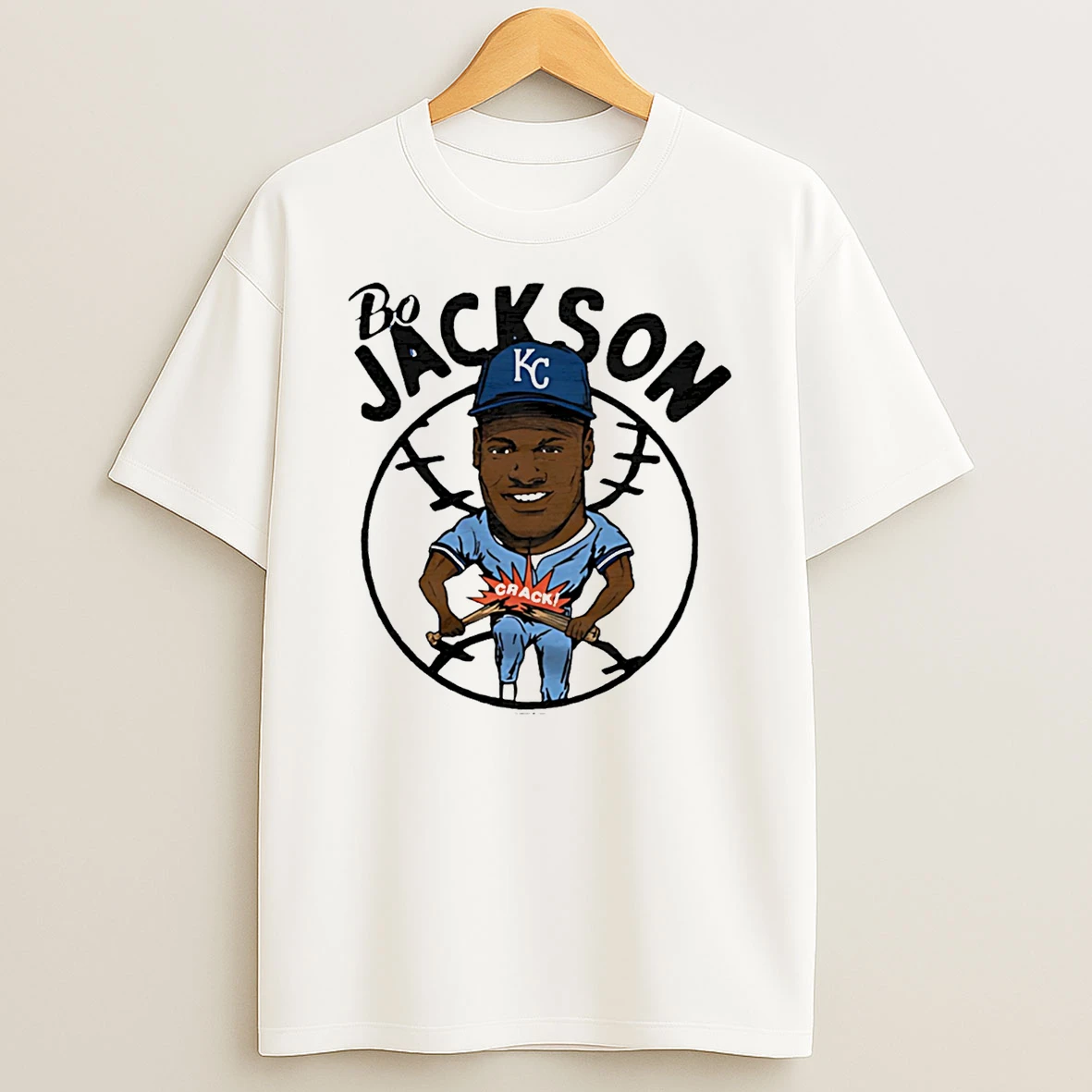 Bo Jackson Kc Royals Superstar Caricature T Shirt