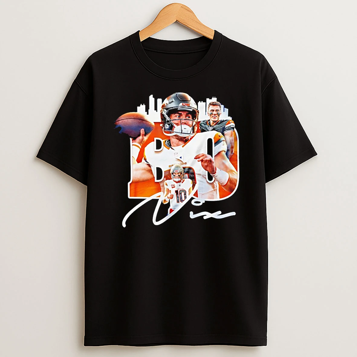 Bo Nix Denver Broncos Football Nfl Signature Vintage T Shirt