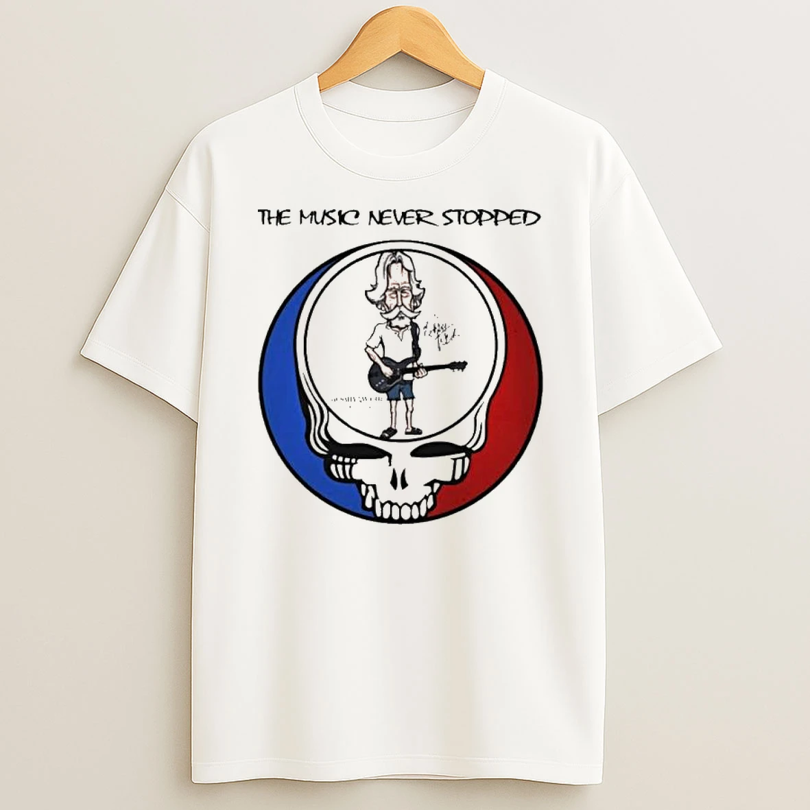 Bob Weir Grateful Dead 1947 2026 Signature The Music Never Stopped T Shirt