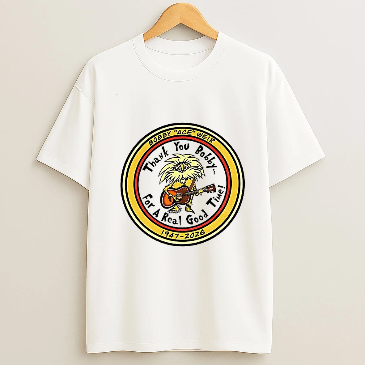 Bob Weir Grateful Dead Thank You Bobby For A Real Good Time 1947 2026 T Shirt