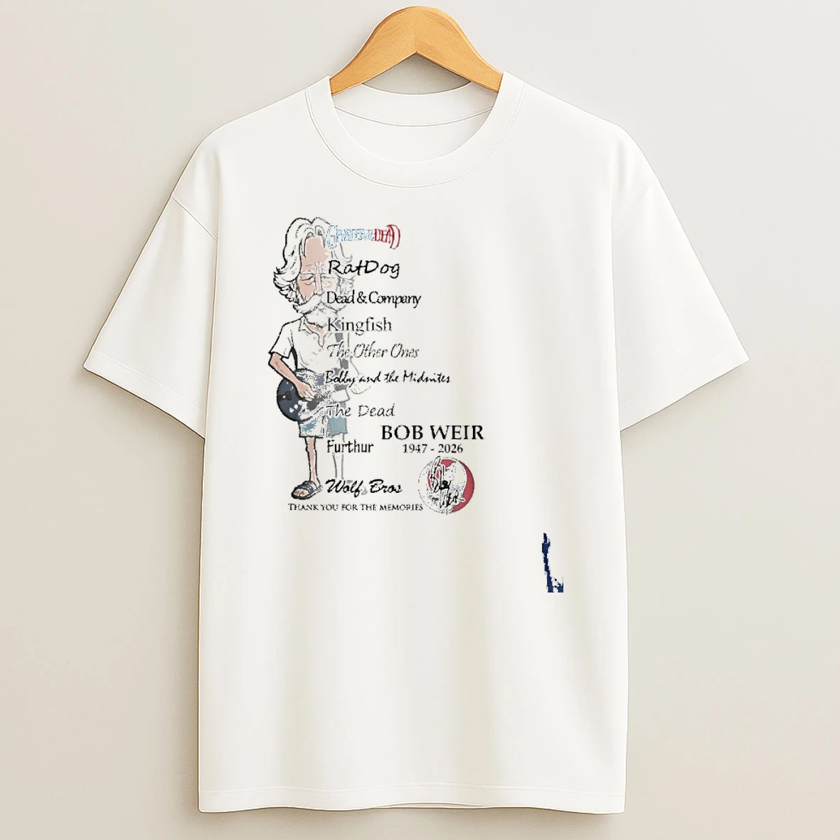 Bobby Weir 1947 2026 Grateful Dead Wolf Bros T Shirt