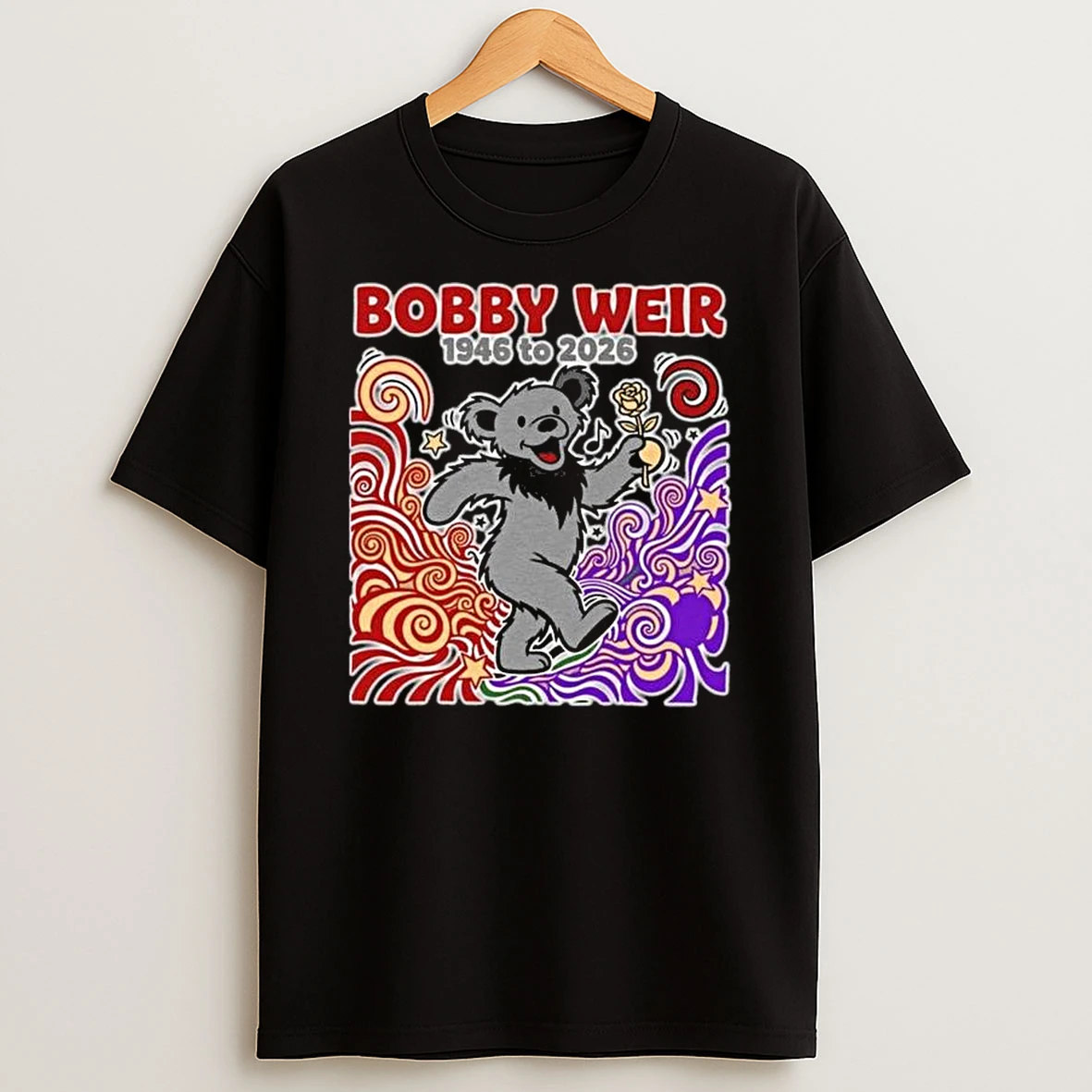 Bobby Weir Dead Bear 1946 2026 Memorial T Shirt