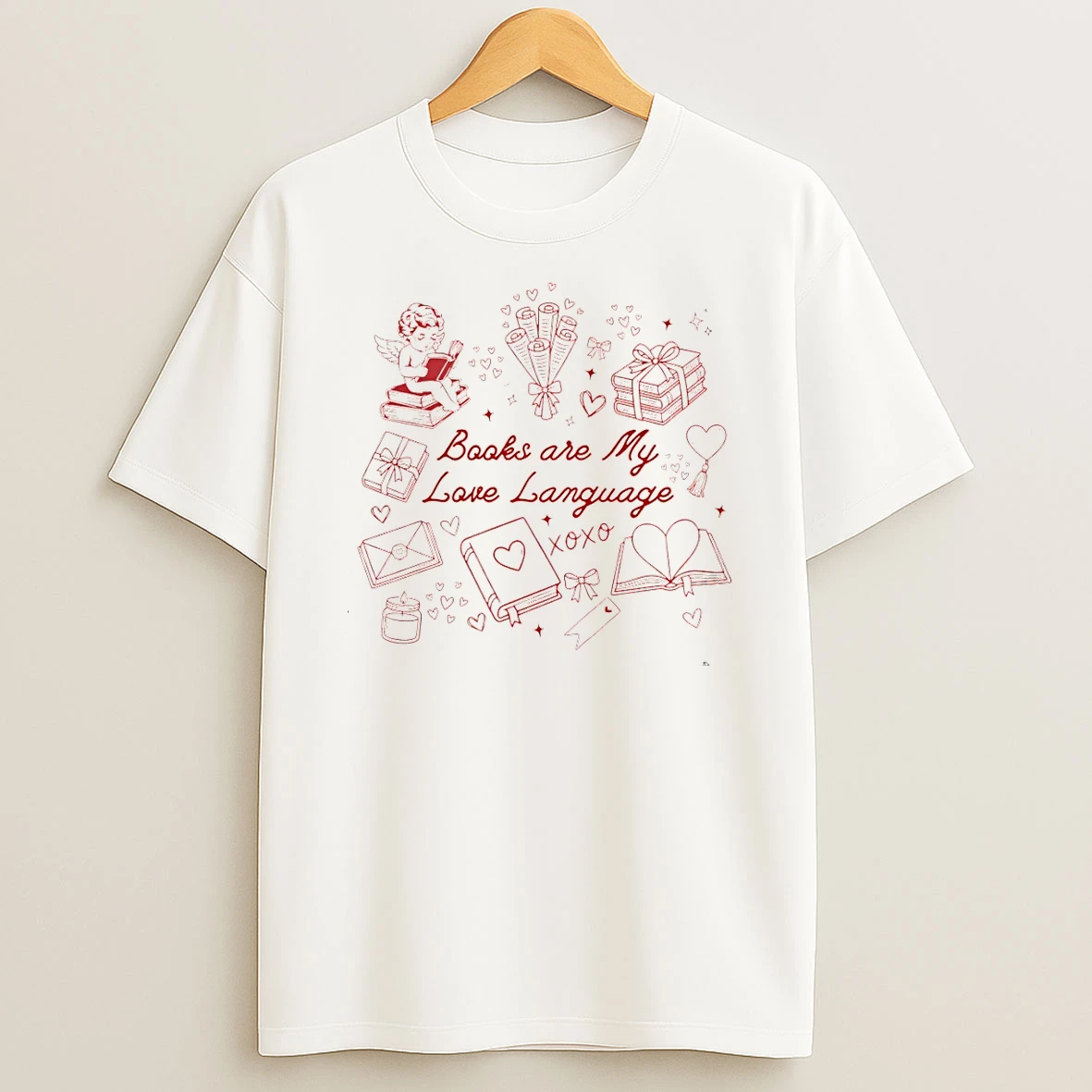 Books Are My Love Language Happy Valentines Day T Shirt
