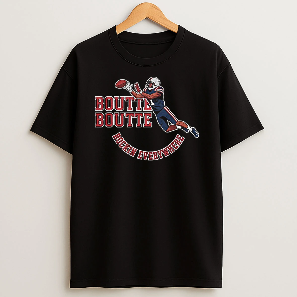 Boutte Time Rockin Everywhere Kayshon Boutte New England Patriots Football 2026 T Shirt
