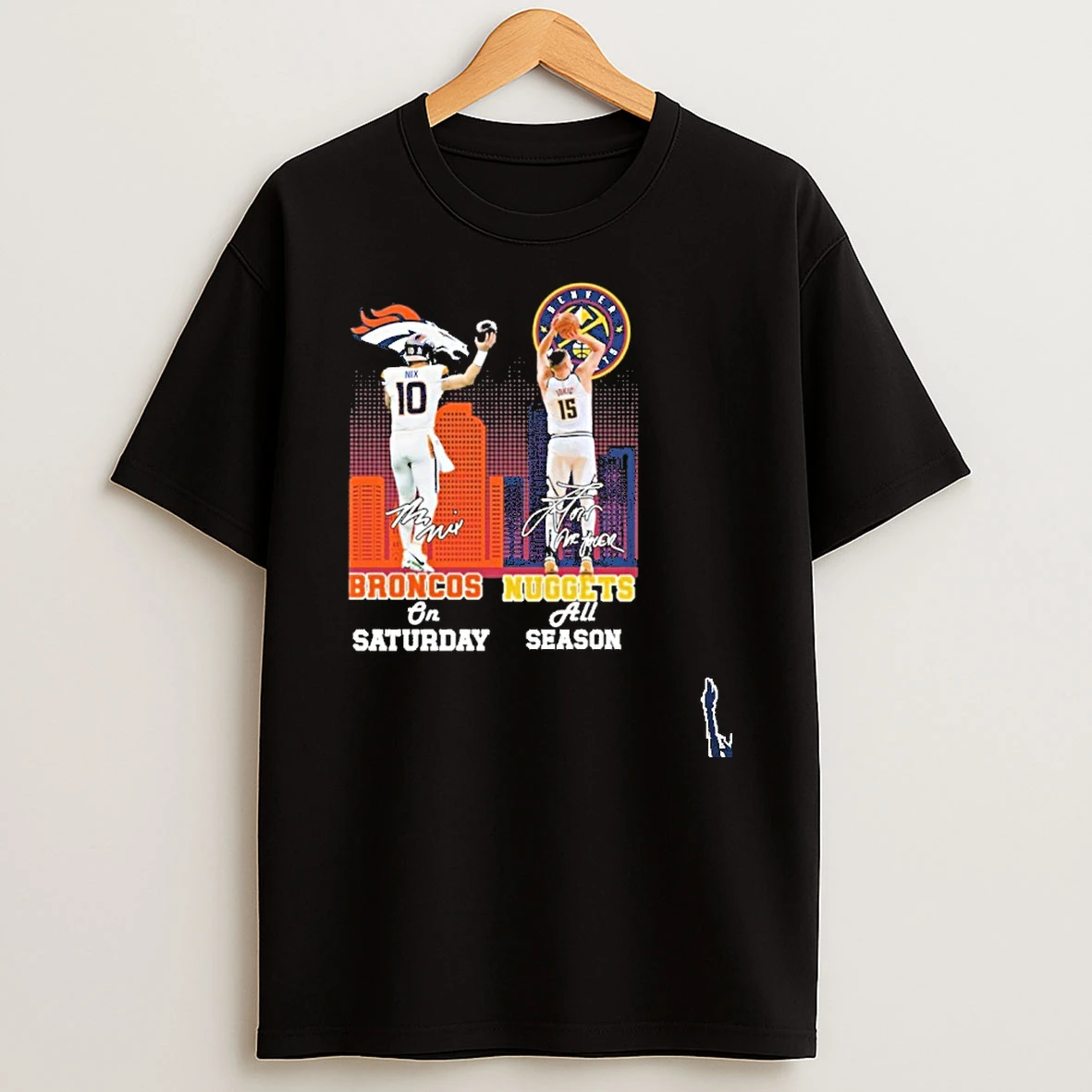 Broncos On Saturday And Buffets All Season Player Signature Vintage T Shirt