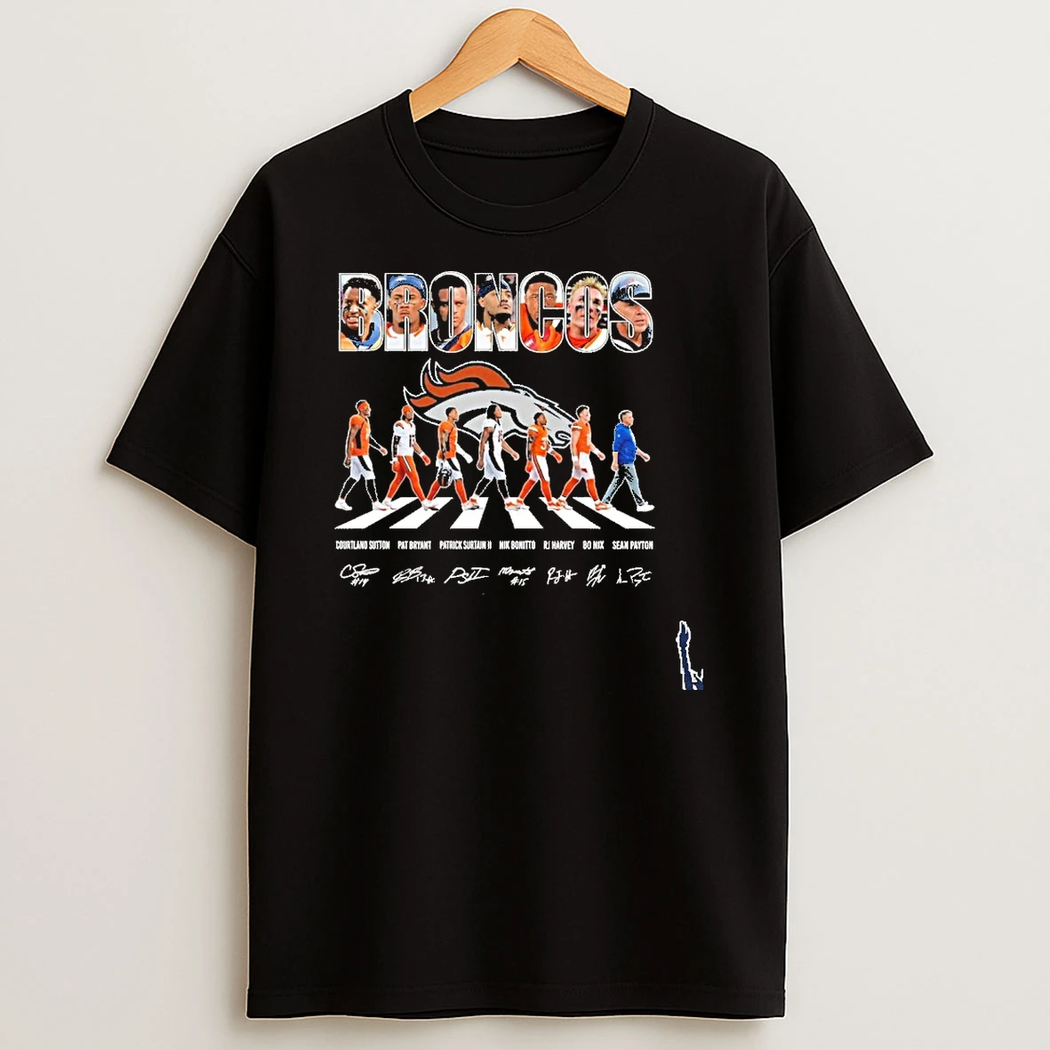 Broncos Team Player Abbey Road Signature T Shirt