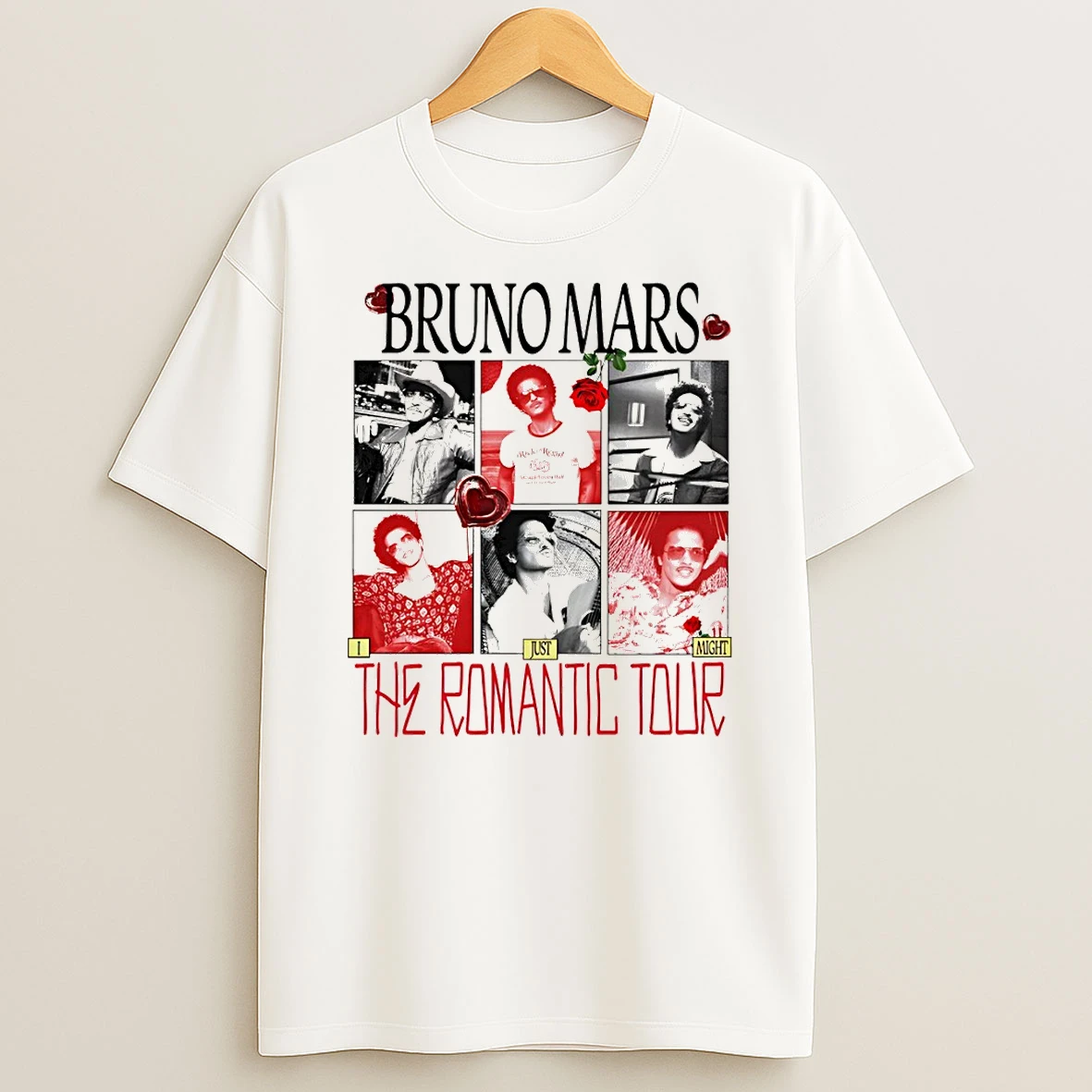 Bruno Mars The Romantic Tour Pop Music Graphic T Shirt
